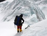 06 Climbing Sherpa Lal Singh Tamang Leads The Way Through The Broken Up East Rongbuk Glacier On The Way To Lhakpa Ri Camp I